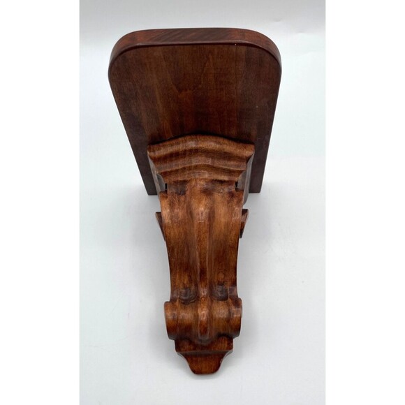 2 Vintage Solid Wood Corbels Brackets Bookends Mantel/Bar/Shelf 7" x 7" x 4.5" - Picture 6 of 13